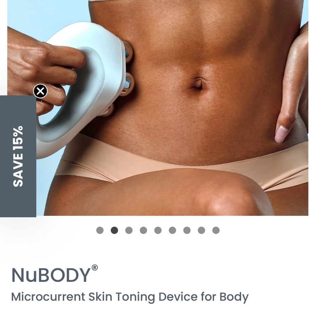 NuFace NuBODY Microcurrent Body Toning Device in White and Silver